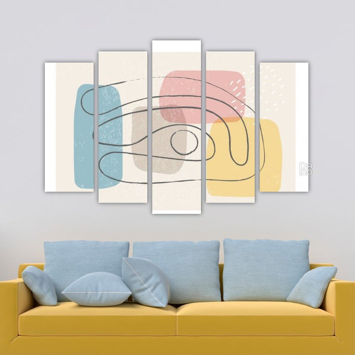 Abstract pastel shapes