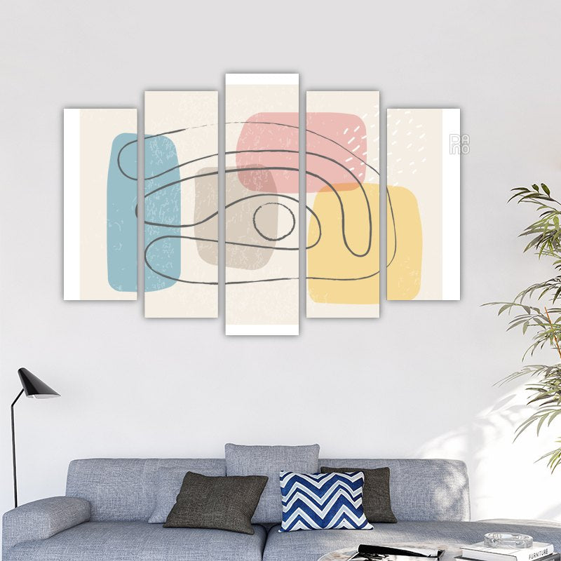 Abstract pastel shapes