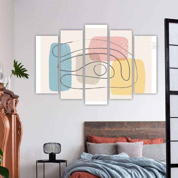 Abstract pastel shapes