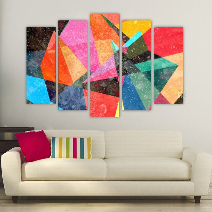 Abstract Watercolor Geometric Background