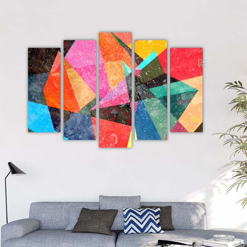 Abstract Watercolor Geometric Background