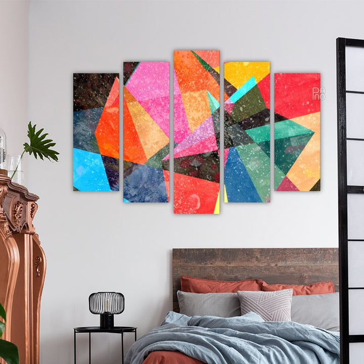 Abstract Watercolor Geometric Background