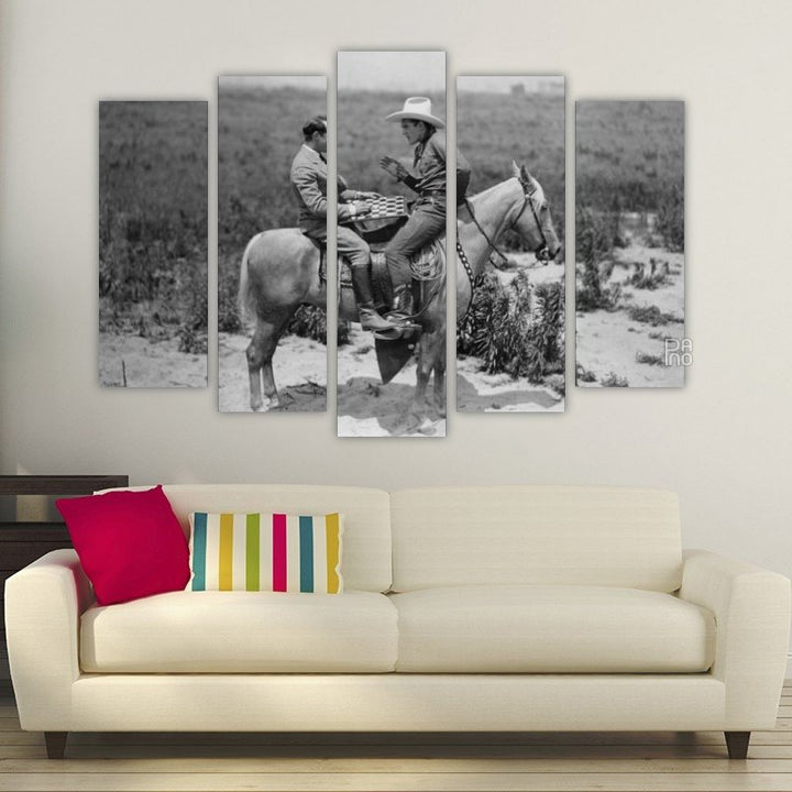 Cowboy and businessman