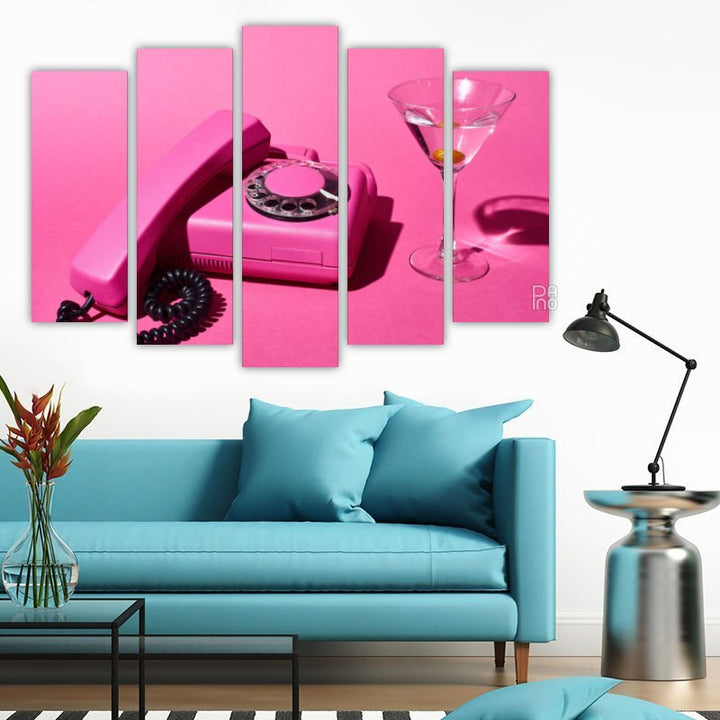 Retro pink phone