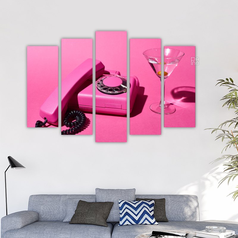 Retro pink phone