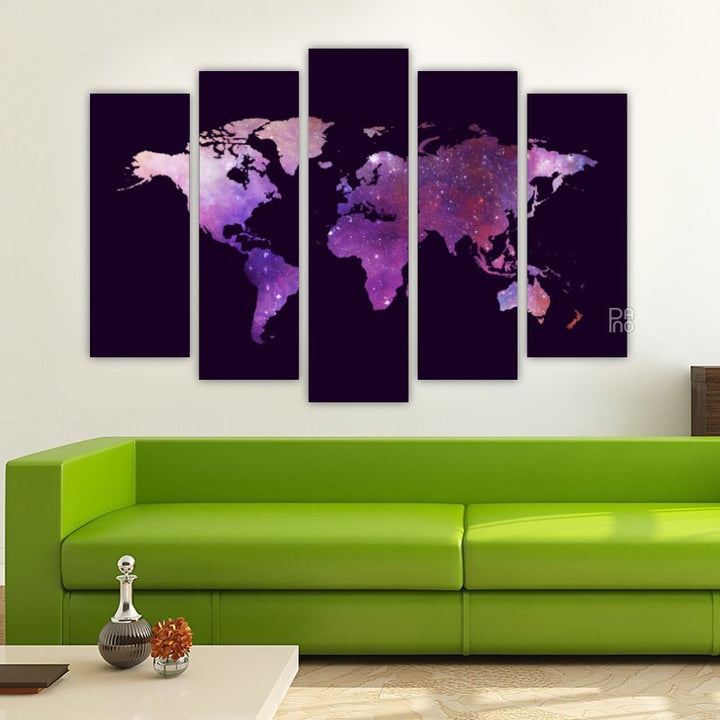 Abstract multicolored world map