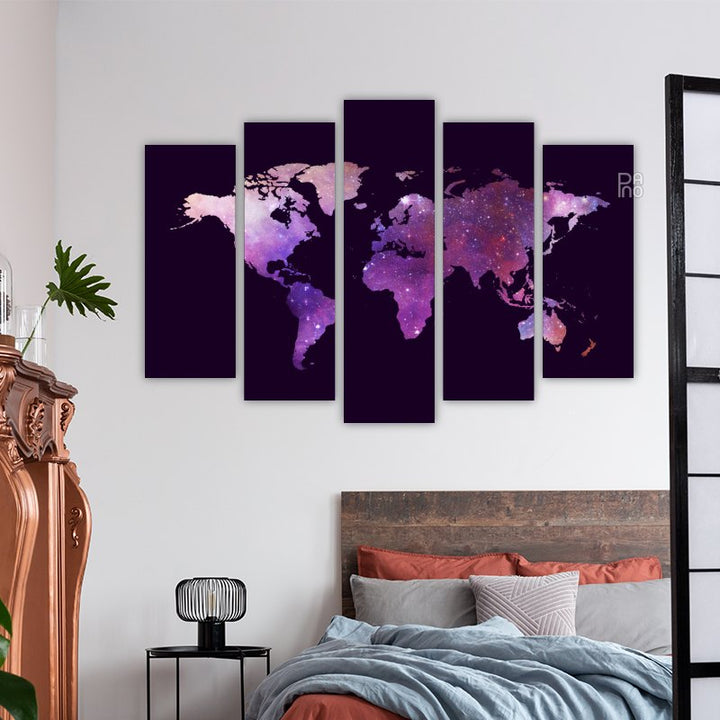 Abstract multicolored world map
