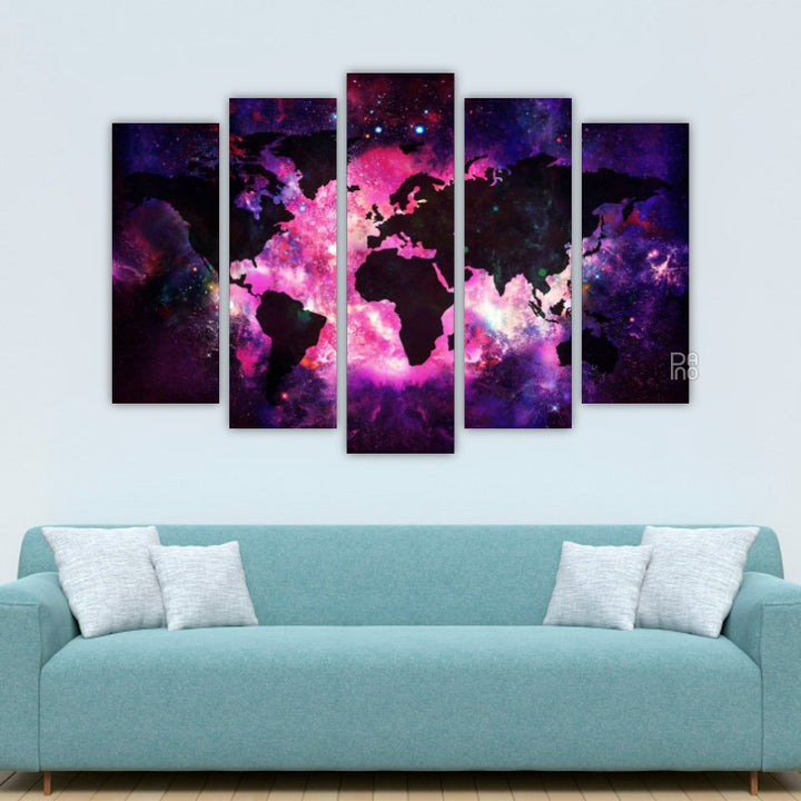 Abstract multicolored galaxy map