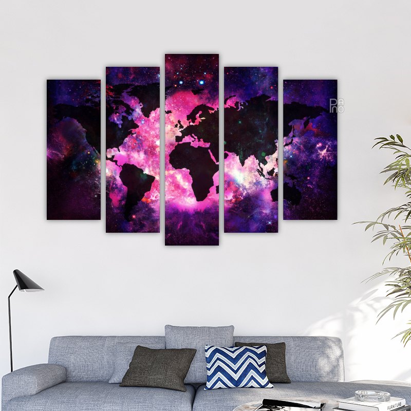 Abstract multicolored galaxy map