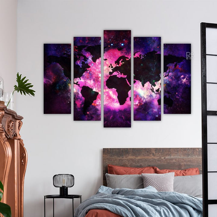 Abstract multicolored galaxy map