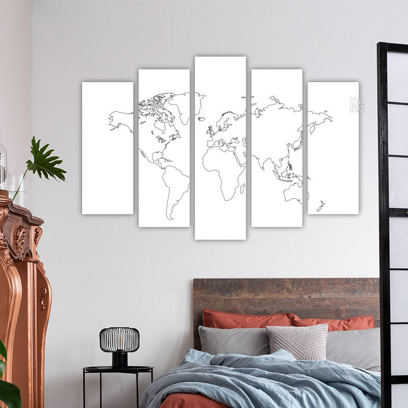World map on a white background