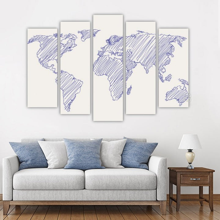 World map blueprint