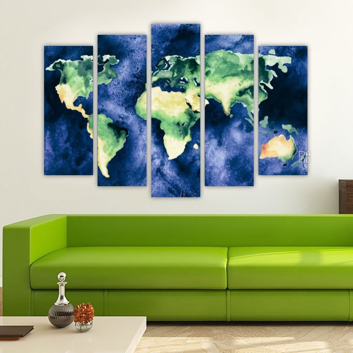 Watercolor world map