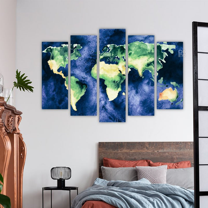 Watercolor world map