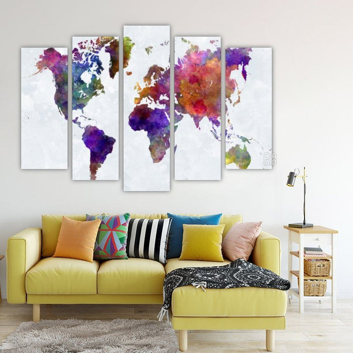 Watercolor world map
