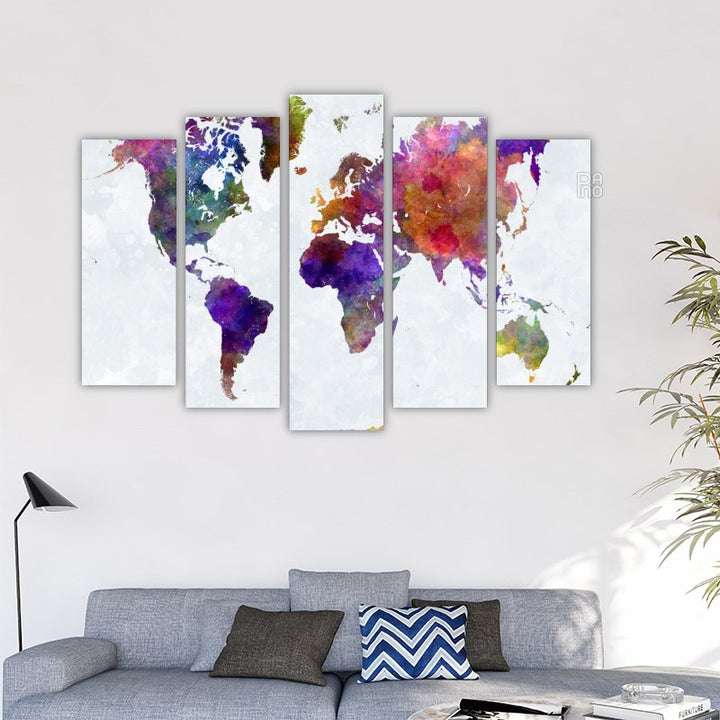 Watercolor world map