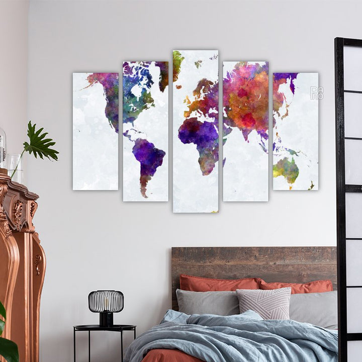 Watercolor world map