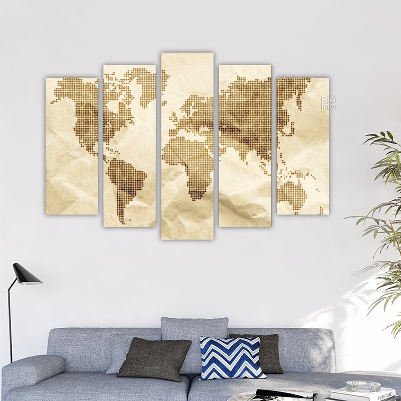 World map made of dots