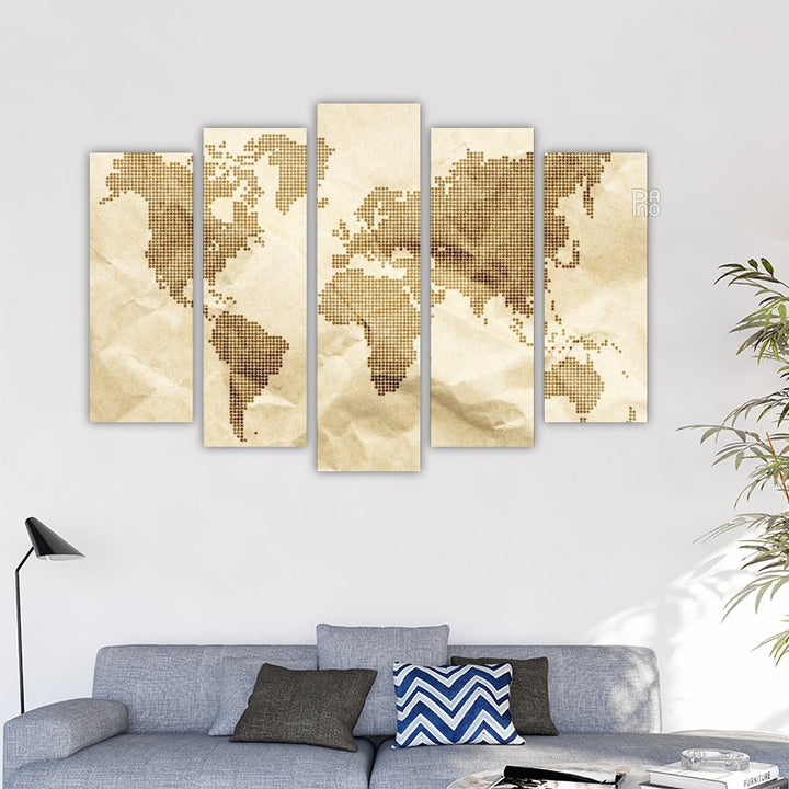 World map made of dots
