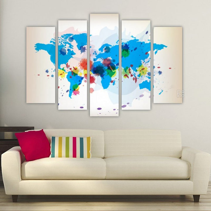 World Map in Watercolor