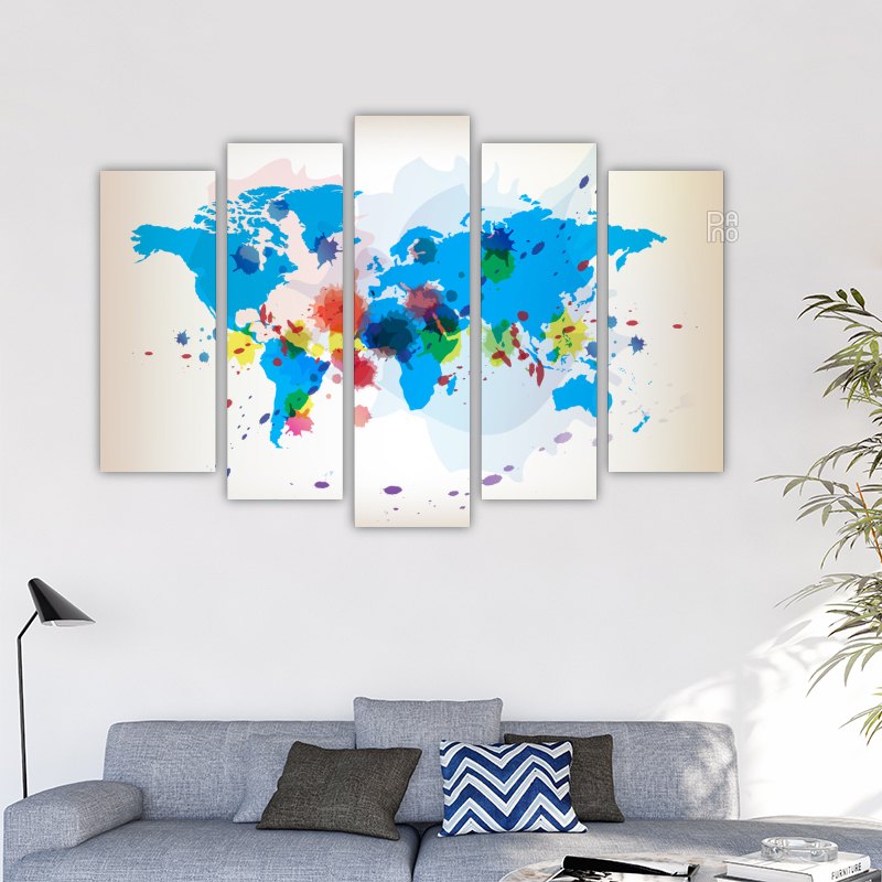 World Map in Watercolor