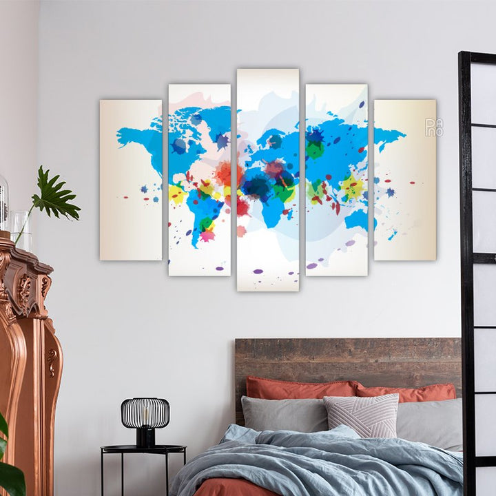 World Map in Watercolor