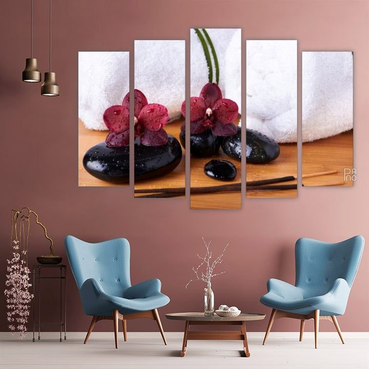 Spa Stones and Orchids