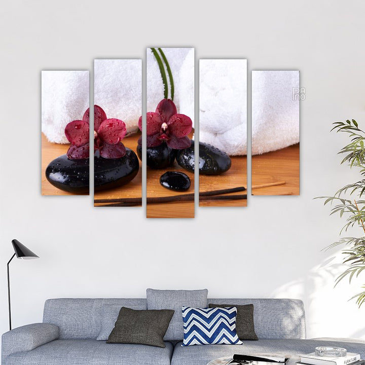 Spa Stones and Orchids