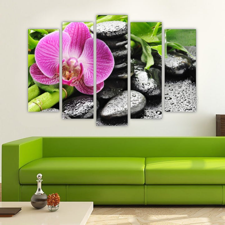 Pink Orchid with Bamboo