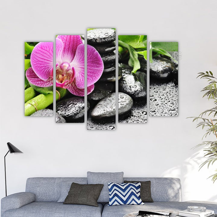 Pink Orchid with Bamboo