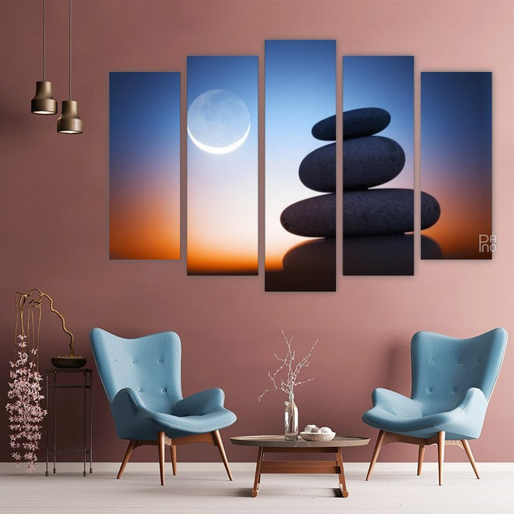 Zen Stones at Night