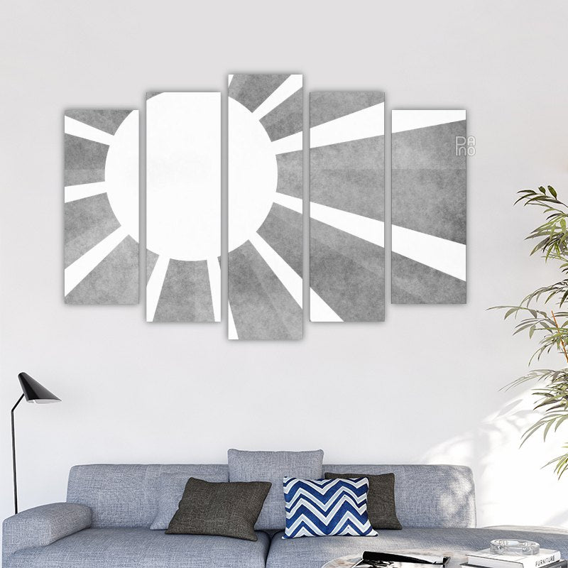 Sun in black and white