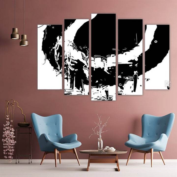 Black and white textured pattern