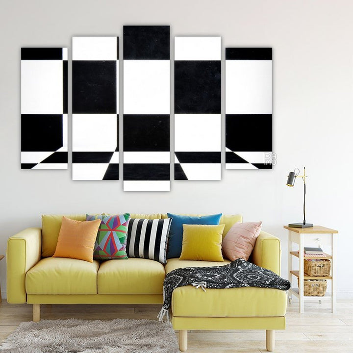 Black and white cube