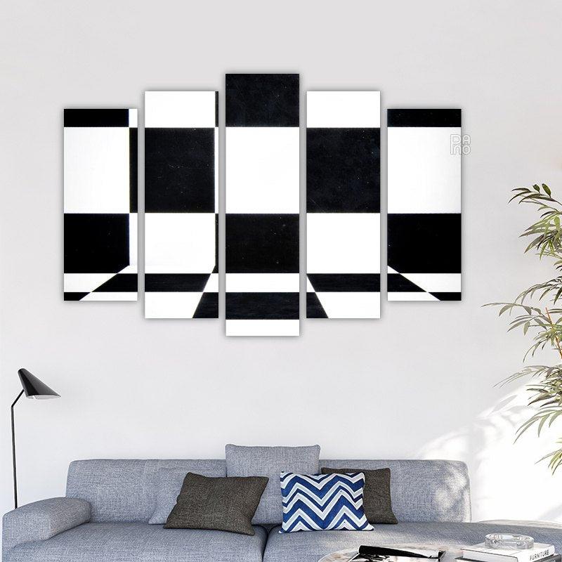 Black and white cube