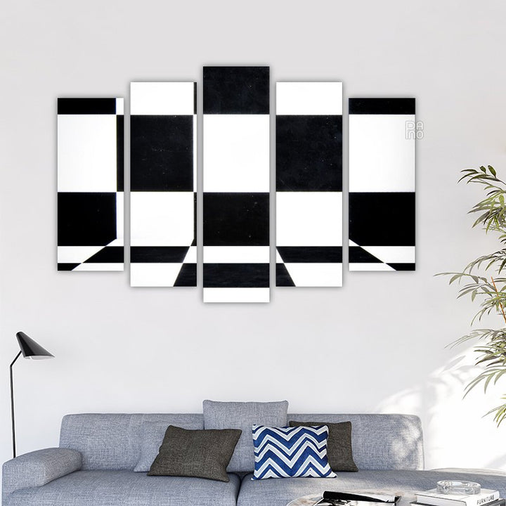 Black and white cube
