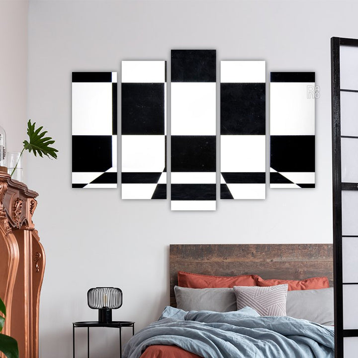 Black and white cube