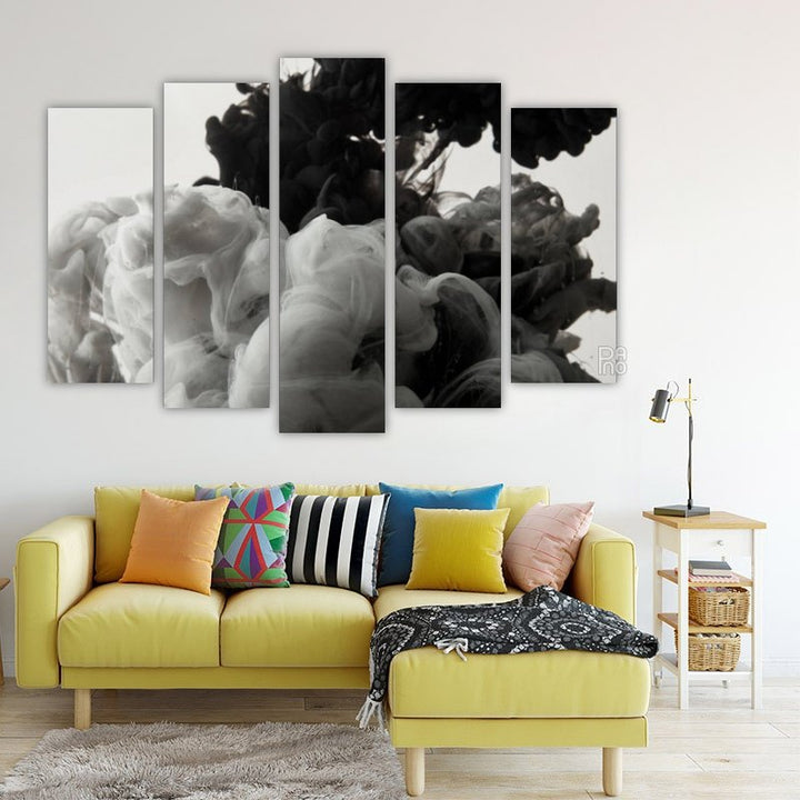 Black and white smoke texture