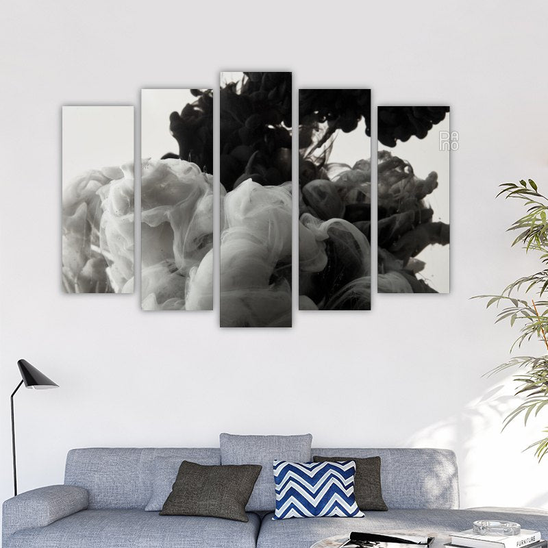 Black and white smoke texture