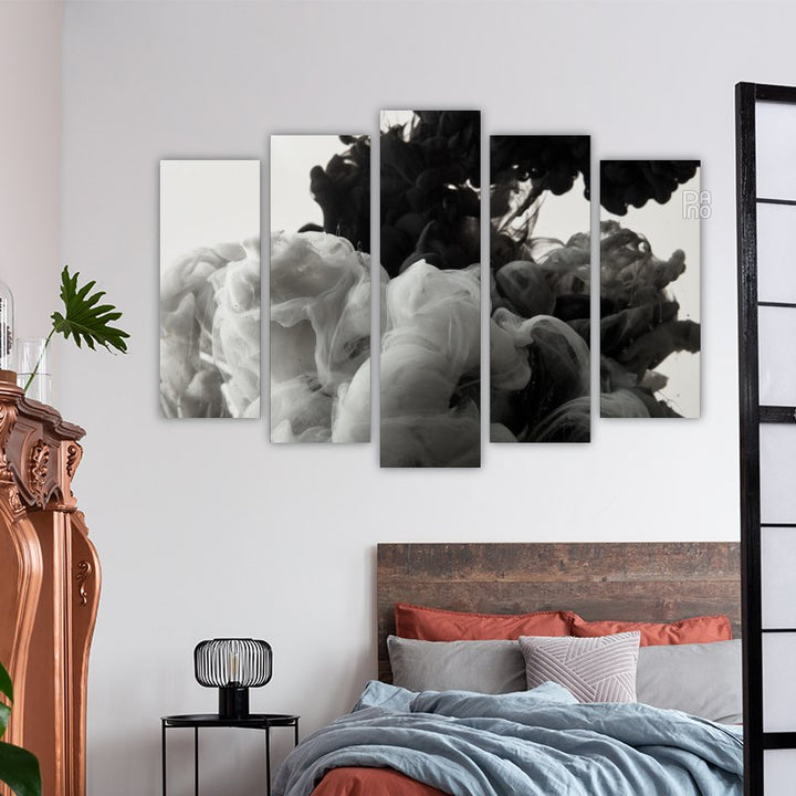 Black and white smoke texture