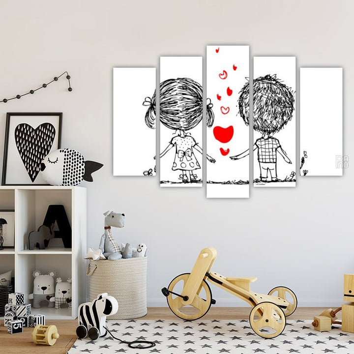 Illustration liebender kleiner Menschen