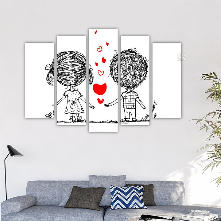 Illustration liebender kleiner Menschen