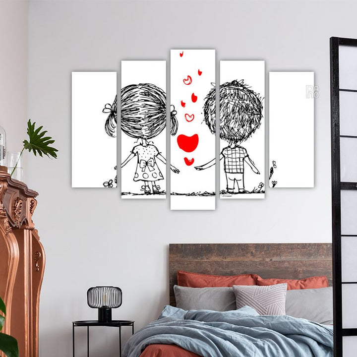 Illustration liebender kleiner Menschen