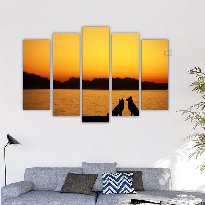 Dogs at Sunset