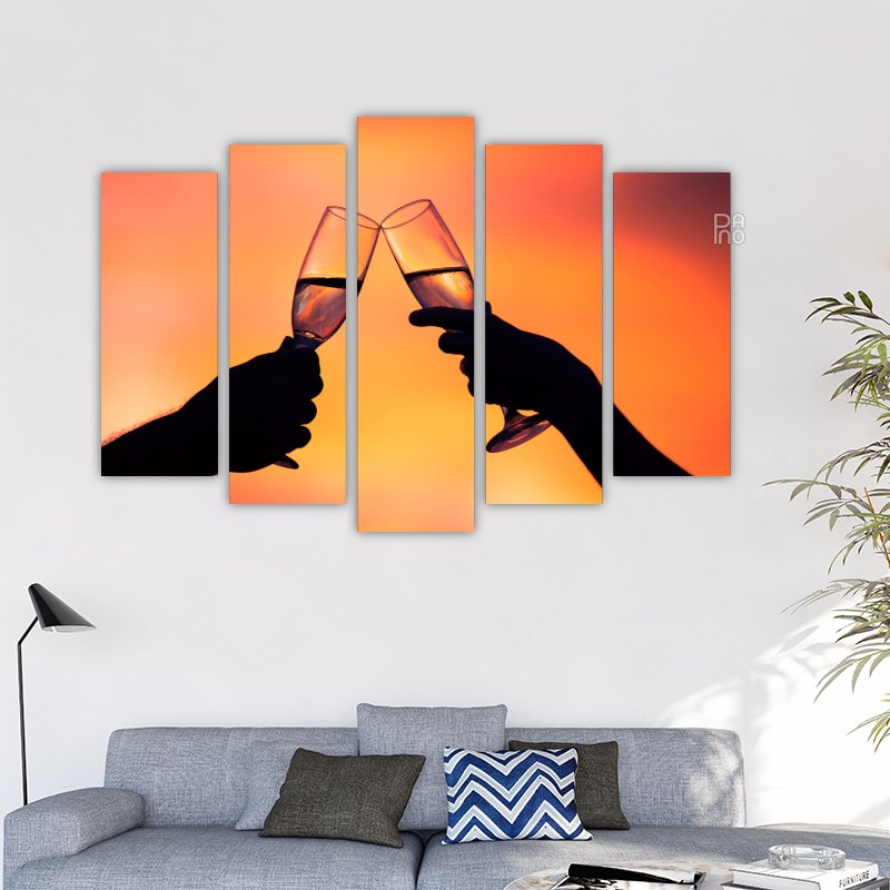 Champagner bei Sonnenuntergang