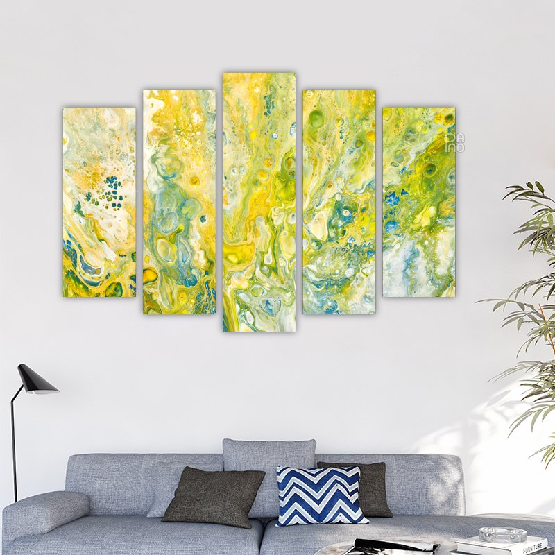 Marble Abstraction in Yellow