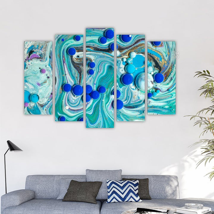 Blaue Acrylblasen