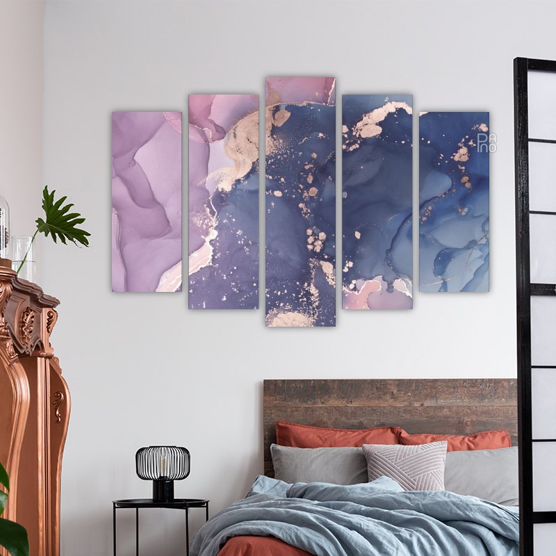 Marble Abstraction in Purple