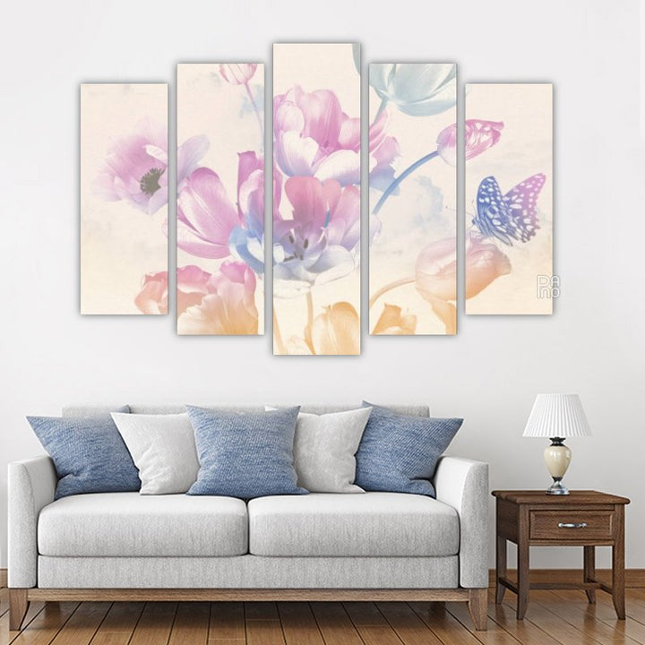 Decorațiune florală în culori pastel