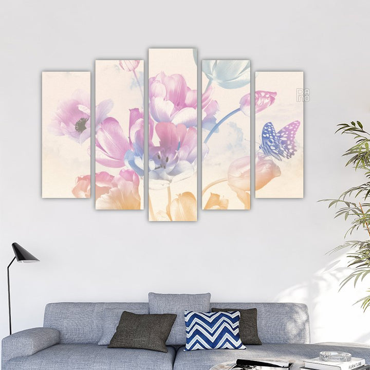 Decorațiune florală în culori pastel